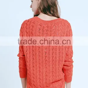 Branded Ladies See-through Loose Pullover Free Crochet Sweater Pattern With Custom Wholesale thumbnail-4