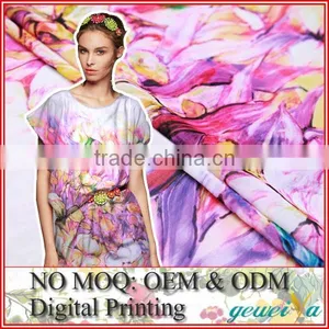 Digital Chiffon Flower Printing Polyester Textile Fabric thumbnail-2