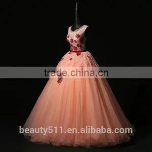 2018 New Quinceanera Gowns Custom Made Elegant Ball Gown Tull Style Party Gowns Quinceanera Dress ED538 thumbnail-1