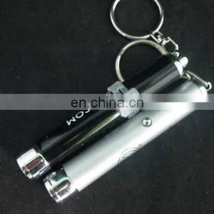 Metal Mini Flashlight Advertisment Projector Keyring thumbnail-1