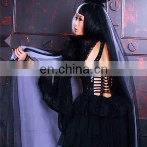 Gothic Shrug Bolero Jacket With Trumpet Sleeves thumbnail-4