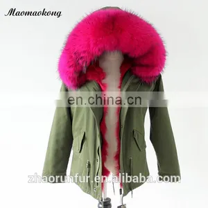 Classic Fashion Long Fur Lined Parka With Raccoon Fur Hood thumbnail-2