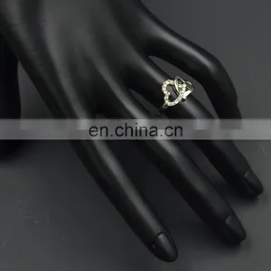 MCR-0008 In Stock Fashion Wedding Wholesale Latest Double Heart Design Ring for Girls thumbnail-2