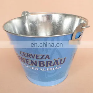 Personality Mini Tin Beer Ice Bucket With Bottle Opener for Bar Using thumbnail-3