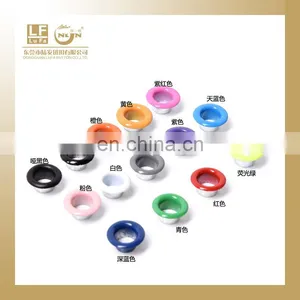 Inner 5MM Outer 9.5MM Total Height 5MM Brass Made Coloful Eyelet for Canvas Shoes thumbnail-2
