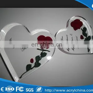 Heart Shaped Love Gift Acrylic Block Acrylic Frame Block For Souvenir thumbnail-1
