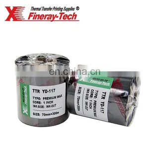 Premium Enhanced Wax Ribbon Size for 110mm*300m With 1Inch Core thumbnail-4
