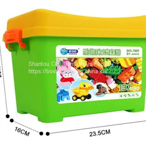 DIY Educational Toys Plastic Building Block Toy Brick for Kids Variety Animals Zoo Educational Learning Building Block DIY Toys thumbnail-2