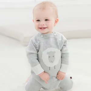 OEM Service Manufacturing Wholesale Organic Knitted Newborn Clothing Baby Romper 100% Cotton Fabric Baby Romper thumbnail-1