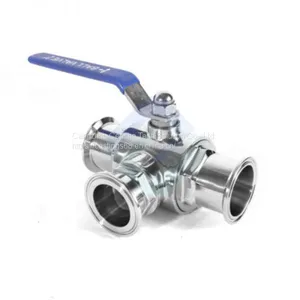 Stainless Steel Three Way T/L Sanitary Valves Flanged Camlock Valve thumbnail-1