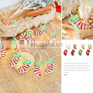 2020 Hot Sale Battery Powered Fairy Indoor Outdoor Iron Christmas Sock String Light for Home Room Decoration thumbnail-6