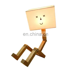 Bedroom Table Lamp Modern Minimalist Solid Wood Fabric Bedside Warm Nordic Personality Creative Table Lamp thumbnail-6