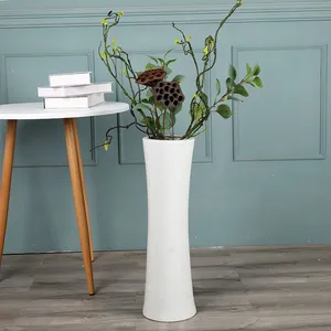 Creative Large White Seal Jingdezhen Ceramic Floor Vase For Living Room Office Study thumbnail-4