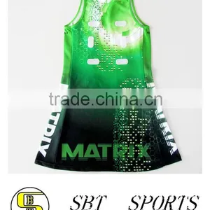 2016 New Sublimation High Quality Cheap Netball Jersey/netball Dress thumbnail-1