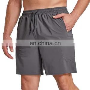Custom High Quality Cheap Nylon Plus Size Men's Solid Color Running Shorts 2021 thumbnail-5