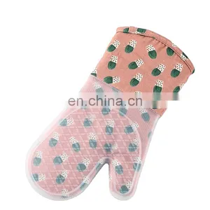 Heat Resistant Silicone Oven Mitt Microwave Mitts Custom for Kitchen Cooking thumbnail-2