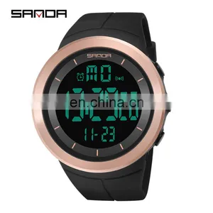 Sanda 6007 Sports Men LED Electronic Watch Chrono Alarm Waterproof Functional Digital Wristwatch thumbnail-3