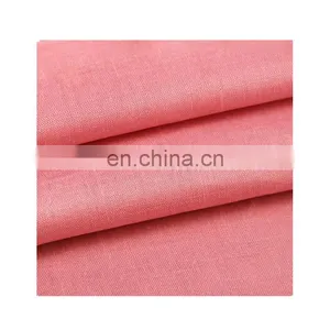 in Stock Plain Dyed Woven Fabric Shirt Trousers Clothing Pure Linen Fabric thumbnail-5