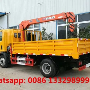 Customized SINO TRUK HOWO 4*2 4T 116hp Diesel Cargo Truck With Crane for Sale, thumbnail-5