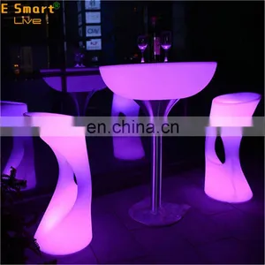 Wireless Morden Outdoor Furniturewholesale High Quality Led Rechargeable Luminous Tables and Chairs Colorful Light up Sofa Chair thumbnail-3