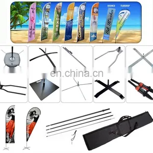 Hot Selling Promotion Beach Teardrop Feather Flags Printing With Kinds Bases ( Flag Pole + Fabric +Printing,Complete Production) thumbnail-5