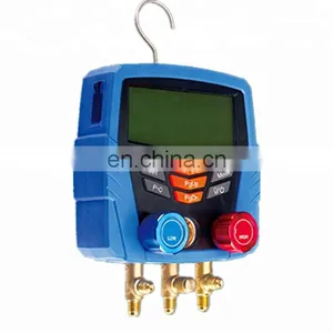 Conjunto de manômetros digitais CT - GD - B para refrigeração, ar - condicionamento e sistema HVAC com visor de vidro e manômetro digital thumbnail-1