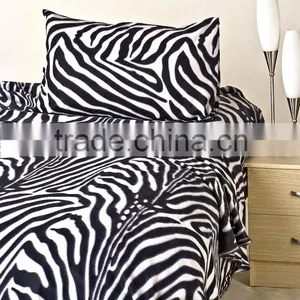 4PCS Solid Microfiber Zebra Stripe Bed Sheet in a Secondhand Price,Cheap as Used Bed Sheets From Chinese Suppliers thumbnail-1