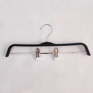 Adult Non-slip Black Plastic Hangers With Clips for Clothes Economic Durable Windproof Swivel Rack thumbnail-4