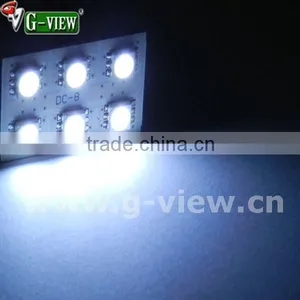 Hotsale Auto Led Doom Lamp 6smd Led Panel Light for Car Led Car Room Light thumbnail-1