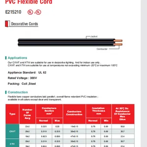 XTW ,CXWT 300V UL62 PVC FIexible Cord thumbnail-1