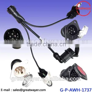 2MM2 14AWG Trailer Socket Switch European Standard Car Trailer Socket Wire Harness thumbnail-1
