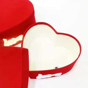2025 Mother's Day Innovative Gift Packaging 2 Pieces Heart Shaped Gift Box With Love Shape LED Lights For Valentine's Day thumbnail-4
