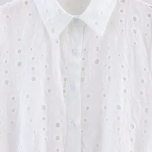 New Women's Clothing European and American Style Fashionable Hollow Embroidery Short Dress thumbnail-3