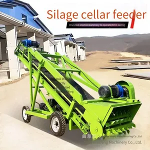 Silage Loading and Reclaiming Machine, Hydraulic Silage Excavator for Pastures, Hydraulic Lifting Grass Reclaiming Machine With a 5 - Meter Lift and Large Width thumbnail-1