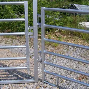 Cheap Galvanized Metal Corral Panel for Cattle Horses Easily Assembled Farm Driveway Fence Powder Coating High Trellis Iron thumbnail-2