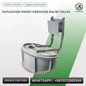 Explosion Proof Pressure Relief Valve Flameless Explosion Vent Dust Collector Safety Relief Valve For Industrial Dust Pipeline thumbnail-5