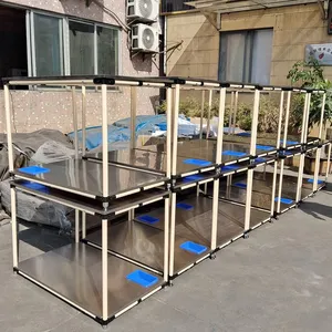 Lean Tube Turnover Cart, Flexible Assembly Line Side Trolley for Small Parts Transfer in Electronic Workshops thumbnail-5