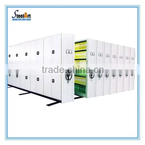 Library/school Furniture Mobile Compact Cabinet/ Manual Mass Shelf /Compact Shelving System thumbnail-3