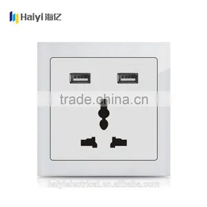 UK 13A Socket White Glass CE BS Approved UK Standard Electrical Wall Socket thumbnail-5