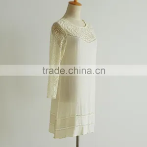 Western Style Big Dress Patchwork Wholesale Dress 100% Rayon Dress thumbnail-3