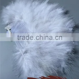 Wholesale Feather White Turkey Marabou Feather Fan Feather Hand Fans For Birthday Party thumbnail-4