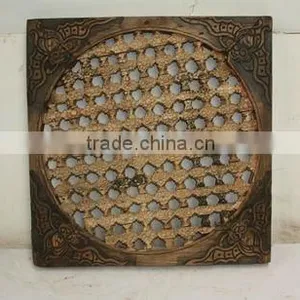 Chinese Antique Beautiful Hand Carved Wooden Window Frame thumbnail-1