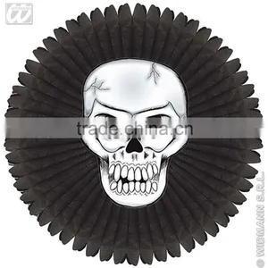 Tissue Orange Halloween Decoration Fan Tissue Paper Fan thumbnail-1