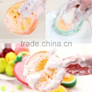 J195 4types Fruit Sponge Cleaning Cloth Sponge Scouring Pad thumbnail-4