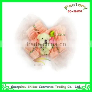 Flower Lace Chiffon Trimming Accessory High Decoration Wedding Bridal Chiffon Flower Hair Accessories Decoration thumbnail-2