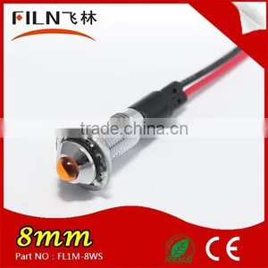 Wenzhou FILN Colorful Light Metal 8mm DC Led 12v Indicator Lamp With Wire thumbnail-4