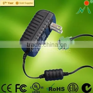 US Plug AC/DC Power Supply Adapterr With 5V1A 5V2A, 12V1A 12V2A VI Efficiency UL FCC RoHS Quality Choice thumbnail-1