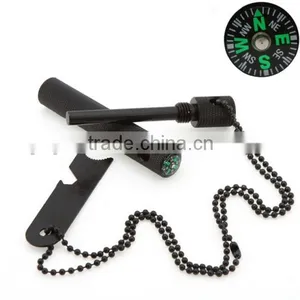 Large Metal Emergency Survival Magnesium Fire Starter w/ Chain - Flint Lighter thumbnail-4