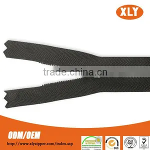 Fancy Cloth Zipper , Black Invisible Nylon Zipper thumbnail-3