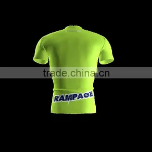 Polyester Spandex Long Sleeves Rampage Compression Shirt/Rash Guard With Club Logo Player Name and Numbers at Sleeves thumbnail-2